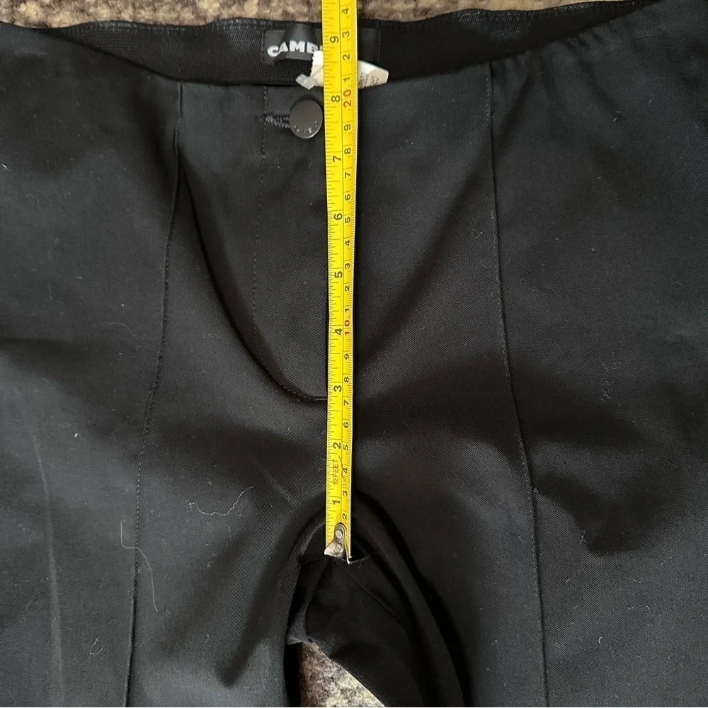 CAMBIO Women’s Size 2 Black Ros Techno Stretch Pin Tuck Seamed Trousers Pants